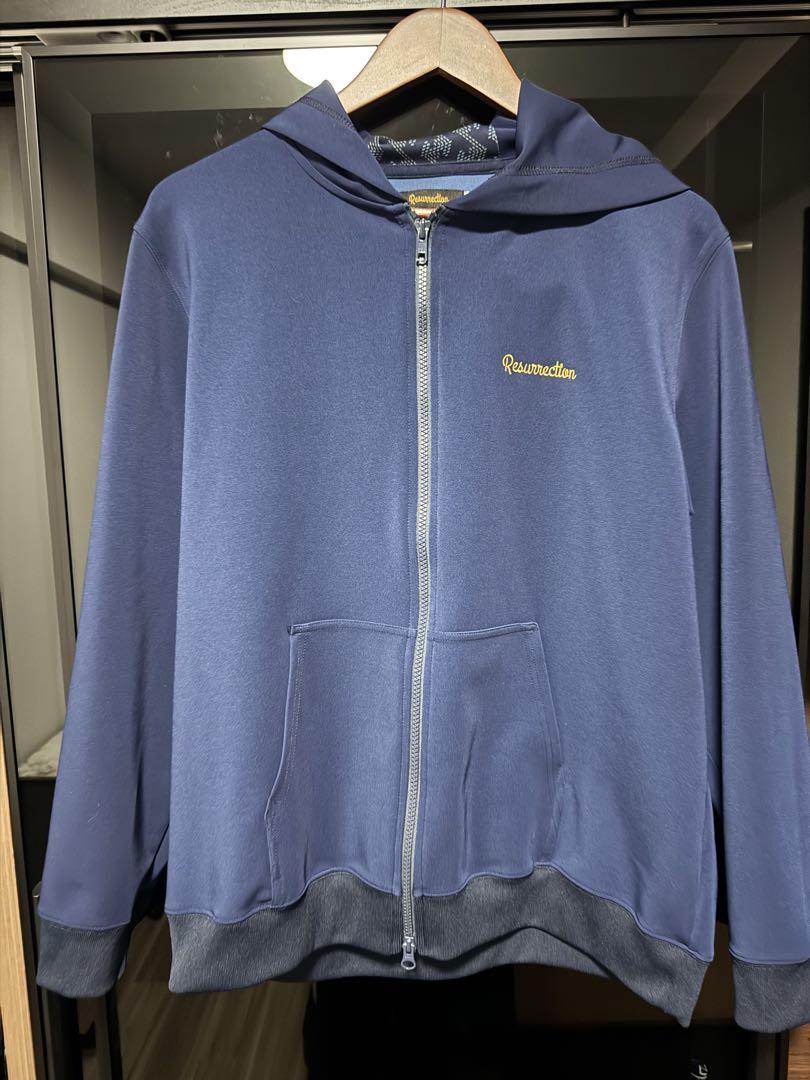 レザレクション パッカブルシャツ パーカー ネイビー XL