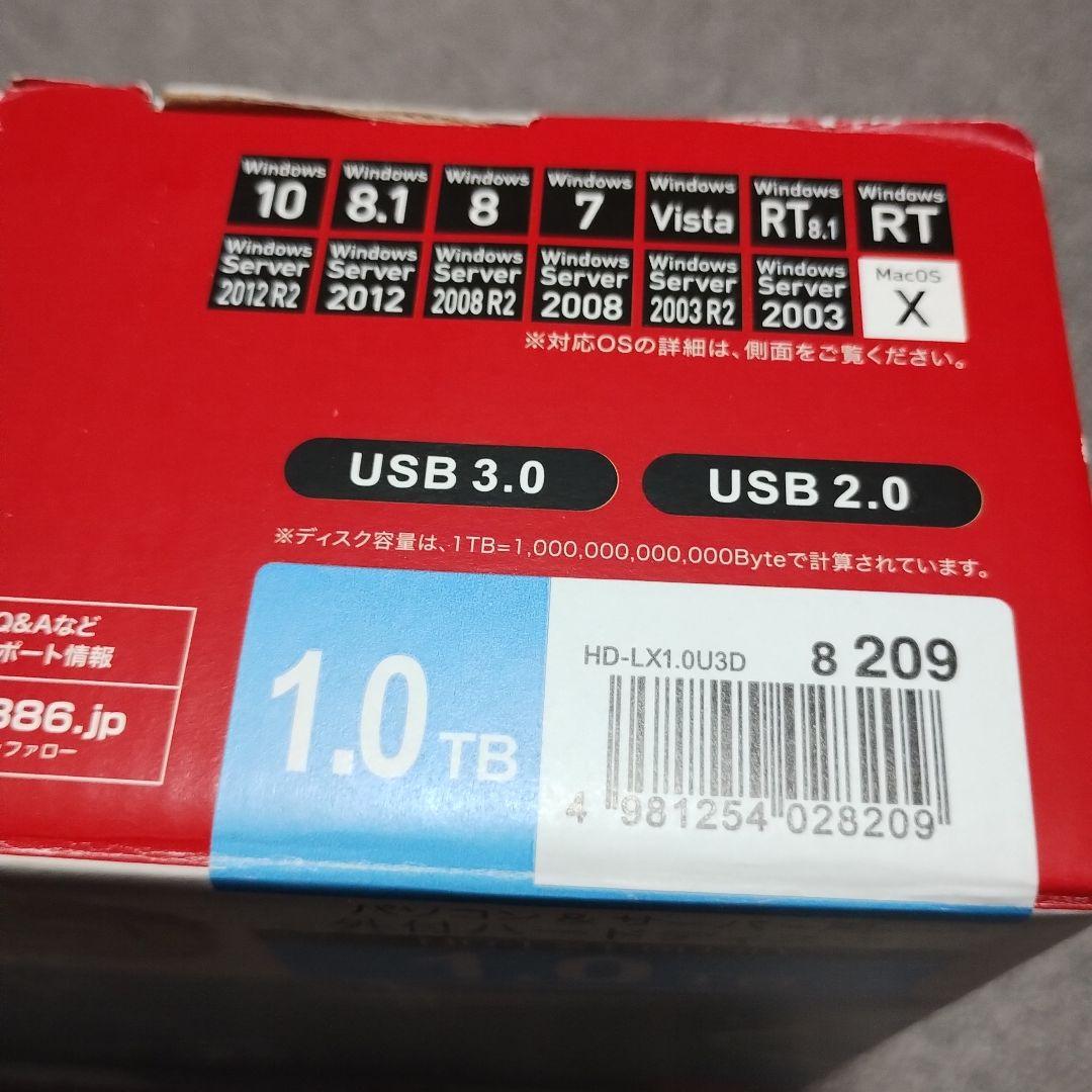 【匿名配送】訳有BUFFALO HD-LX1.0U3D 1.0TB 外付けHDD