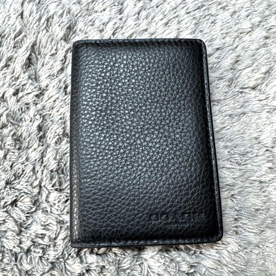★美品★COACH コーチ 名刺入れ カードケース レザー ブラック
