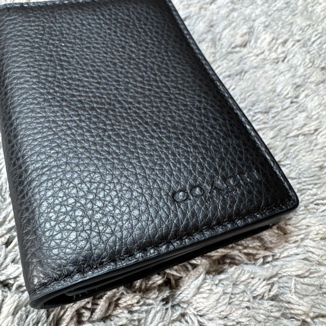★美品★COACH コーチ 名刺入れ カードケース レザー ブラック
