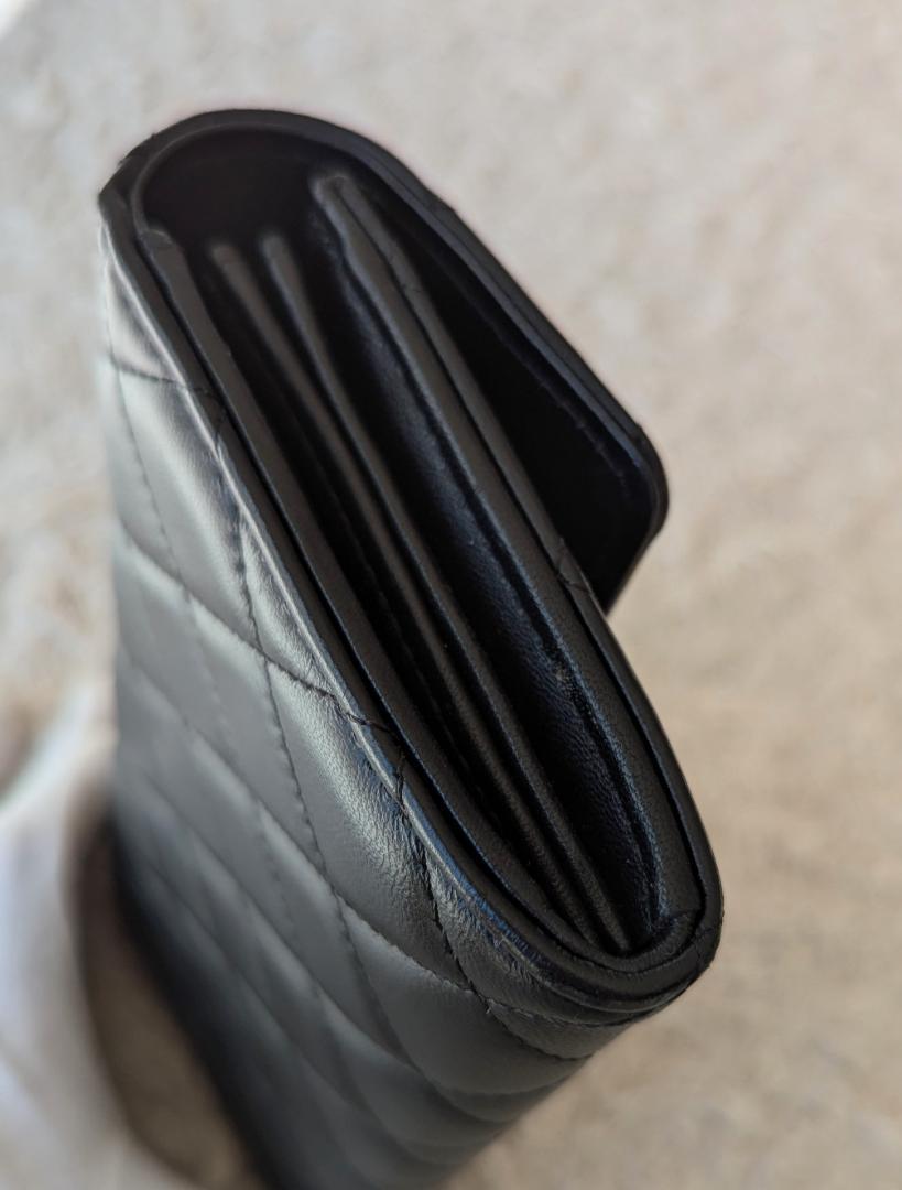 CHANEL A50096 シャネル 長財布 ラムスキン 黒 Gカード O.G
