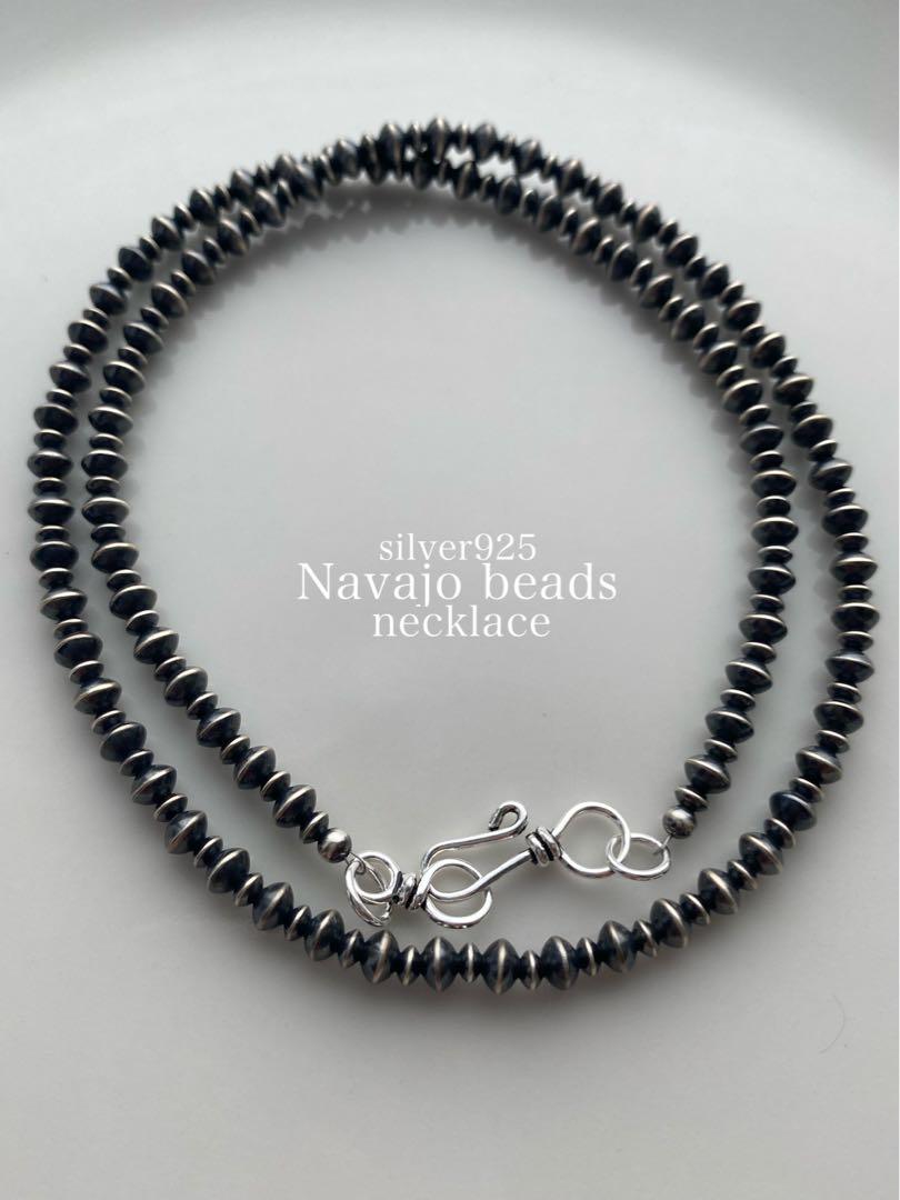 ＼半額SALE／ ビーズ ナバホ パール シルバー925 そろばん ネックレス アクセサリー