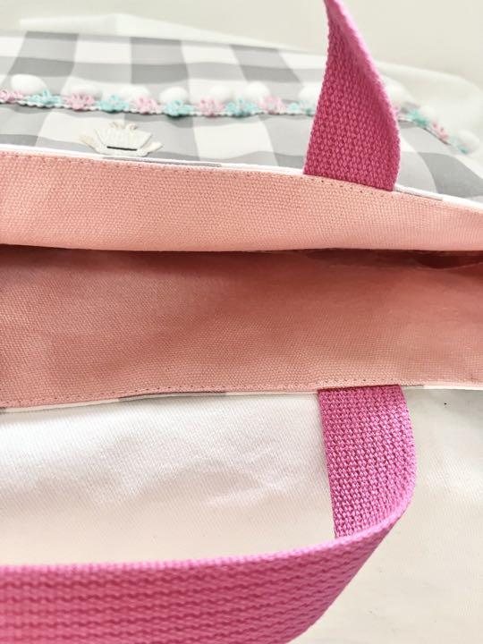 9 ギンガムチェック お花レッスンバッグ フリルバッグcheck&stripe 売れ筋格安 フリルバッグcheck&stripe お花レッスンバッグ ギンガムチェック 9 外出用品