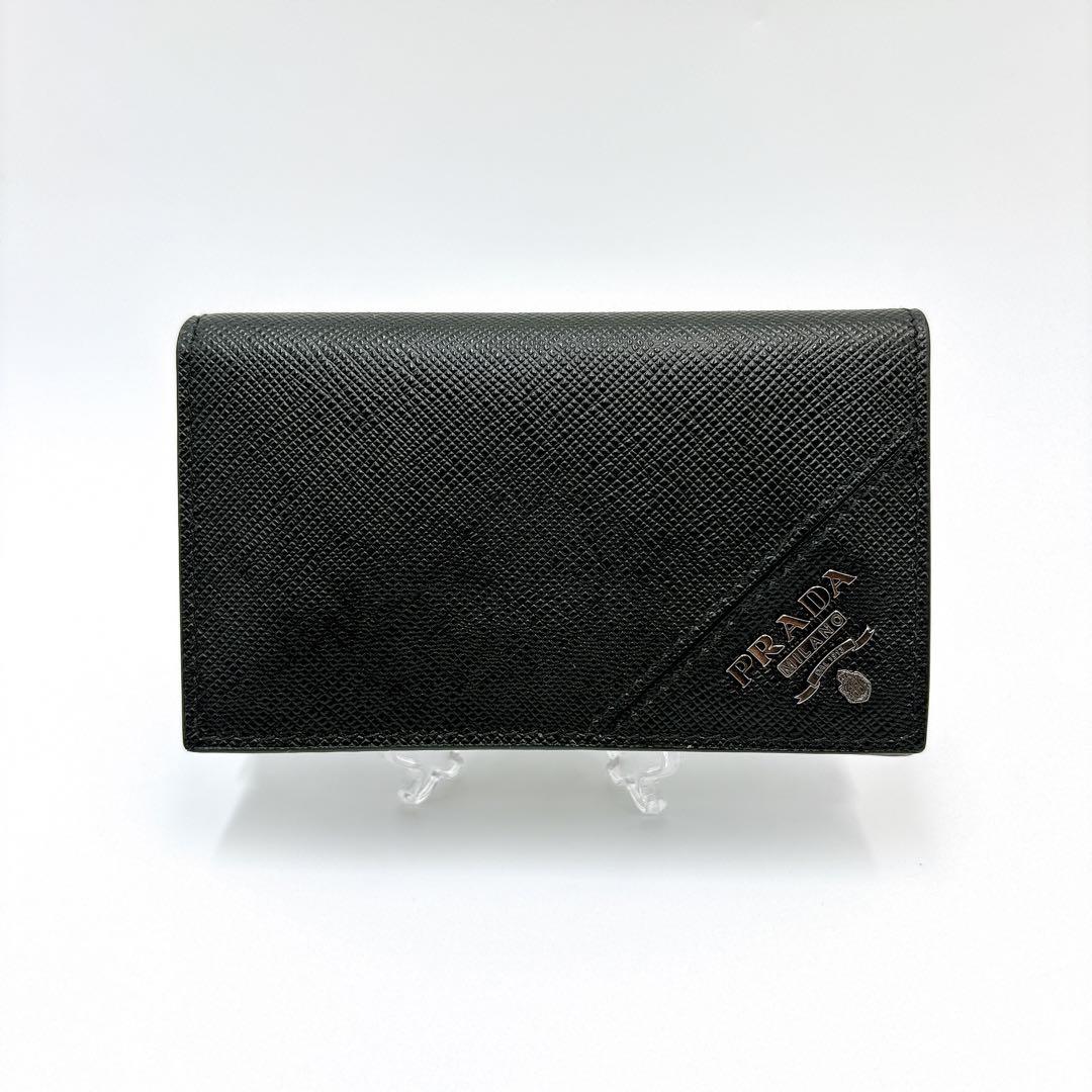 【Hiro】新品同様 ＊ PRADA プラダ サフィアーノメタル 名刺入れ
