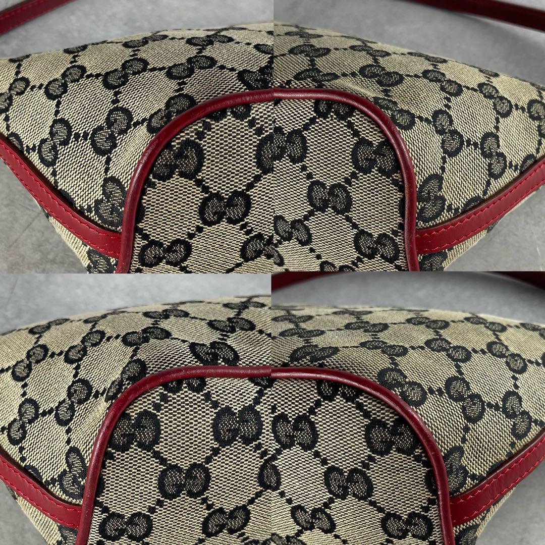 レア美品✨GUCCI ポーチ ハンドバッグ gg キャンバス デニム グレー