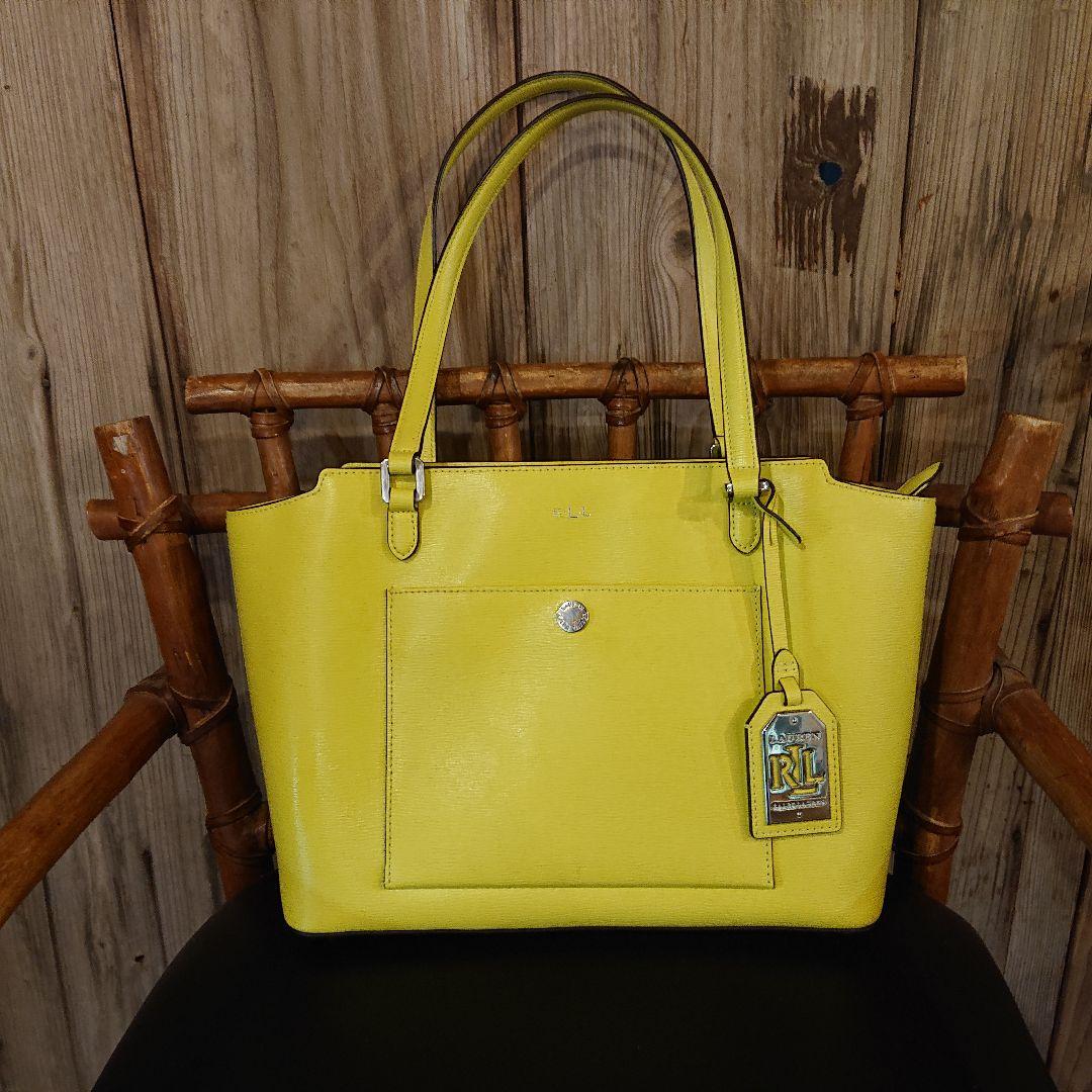 Lauren 美品 ショルダーバッグ イエロー ghb2J-m86597710833 Ralph Lauren RLL 好評人気