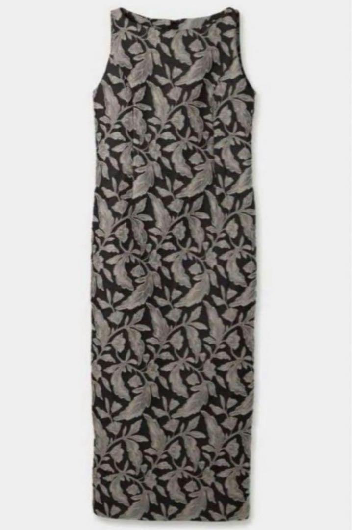 【未使用】Louren flower jacquard pencil dress