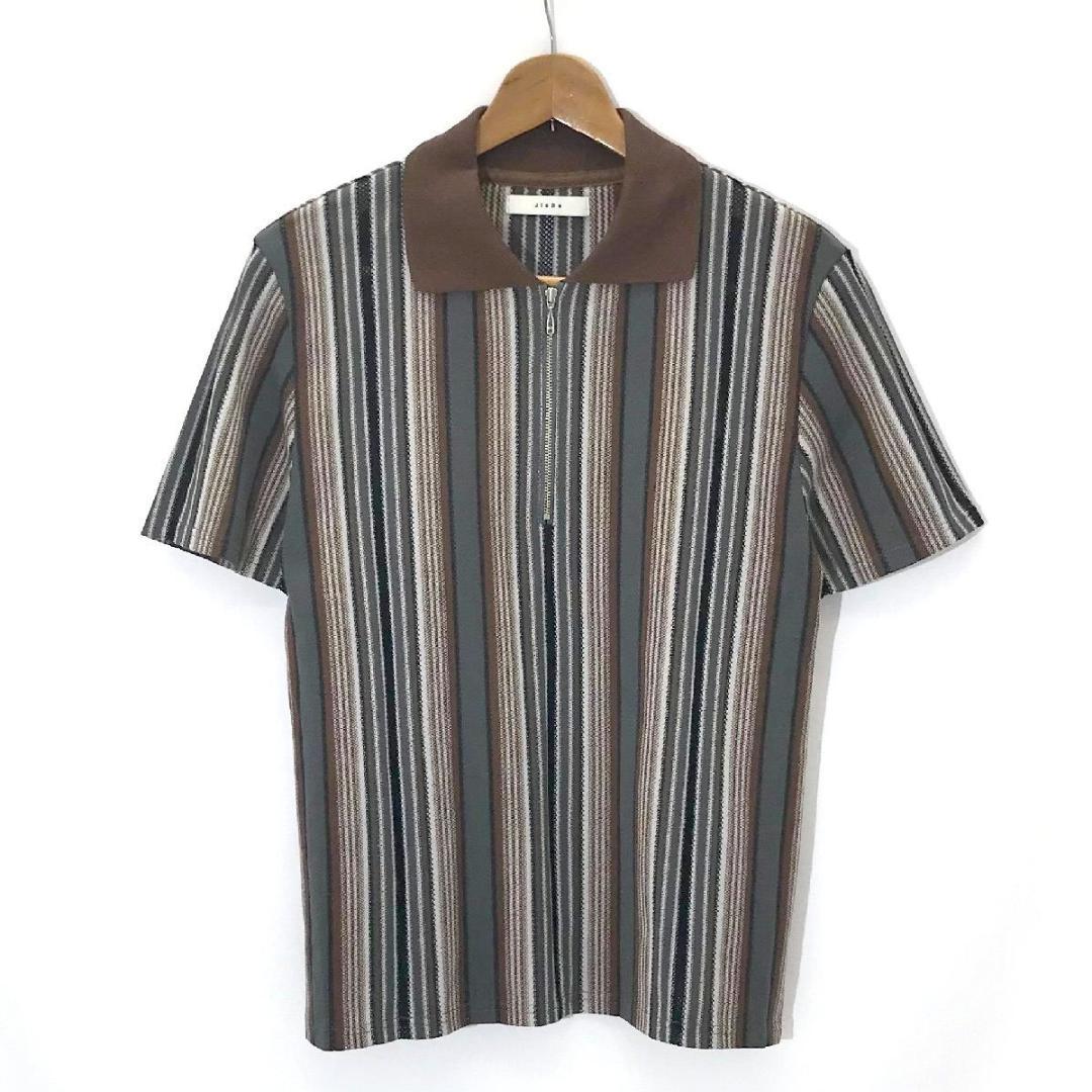 新品 JieDa HALF ZIP STRIPE S/S SHIRT 3