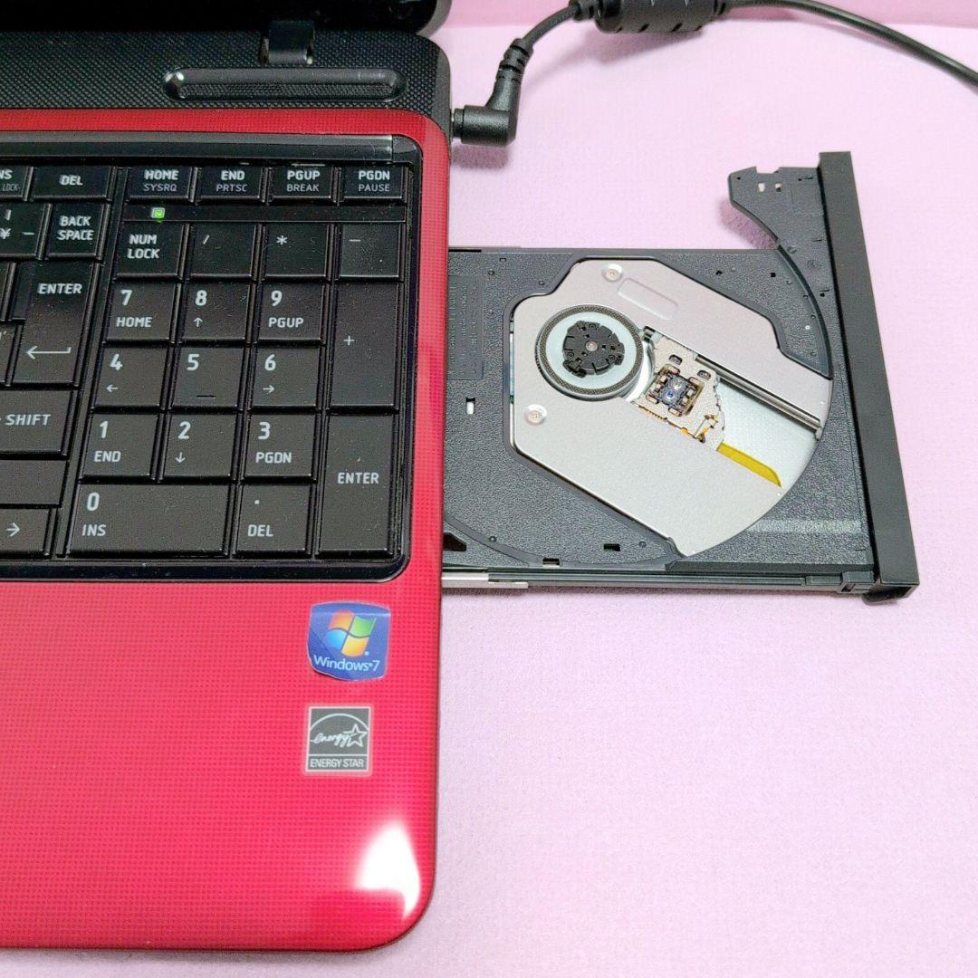 快速✨i7 SSD240GB メモリ8GB ノートパソコン レッド 東芝 カメラ