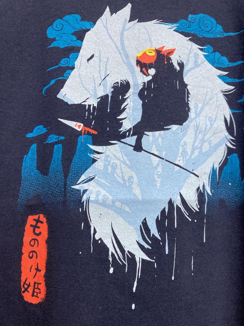 グラフィック◎00's もののけ姫 Tシャツ L ネイビー ジブリ