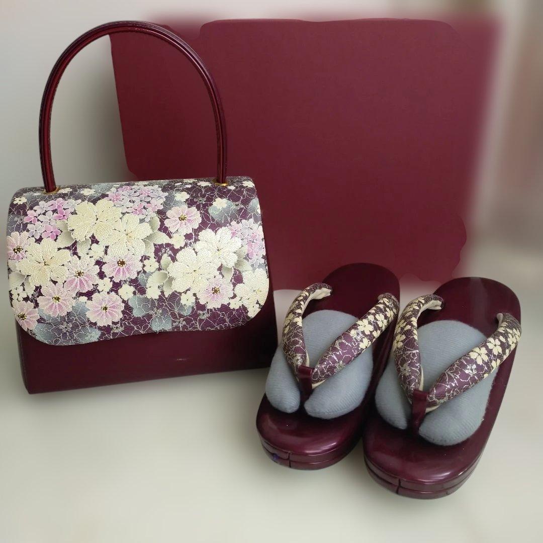 和装小物 草履バッグセット 草履24cm 成人式やや傷や汚れあり