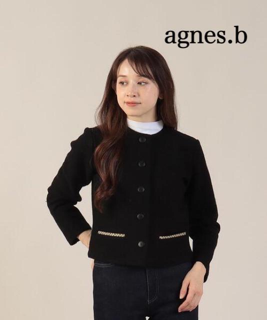 新品未使用　agnes.b JW63 VESTE　ウールノーカラージャケット 新品未使用 agnes.b JW63 VESTE ウールノーカラージャケット