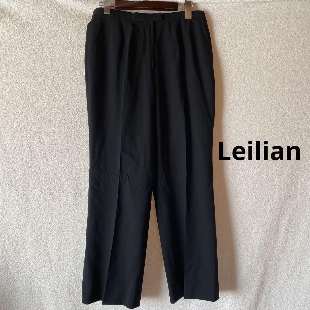 Leilian＊レリアン＊パンツ＊ボトムス＊レディース＊ブラック＊無地＊13号