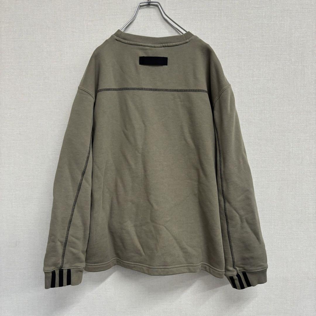 ✨️美品✨️adidas ワンポイントロゴ  スウェット  カーキ胸ポケット