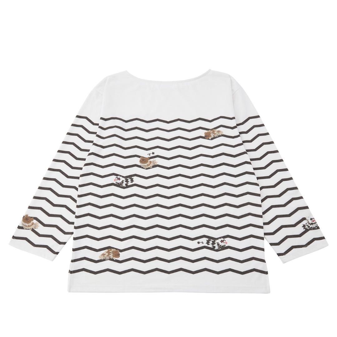 【新品】 刺繍 ロングTシャツ にたものどうし ジグザグマ＆ガラルジグザグマ
