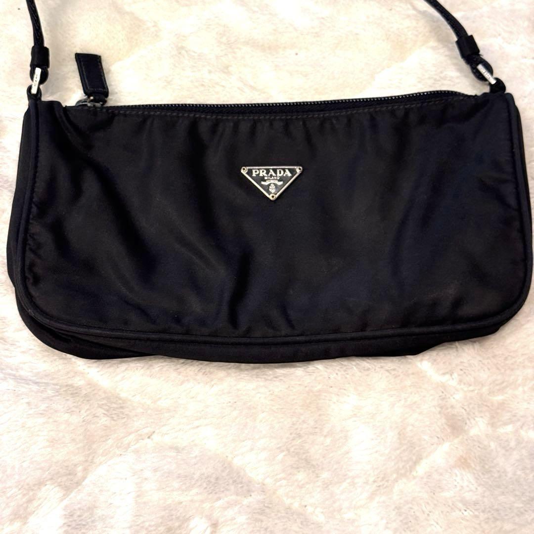 PRADA アクセサリーポーチ ミニバッグ ヴィンテージ ナイロン ブラック