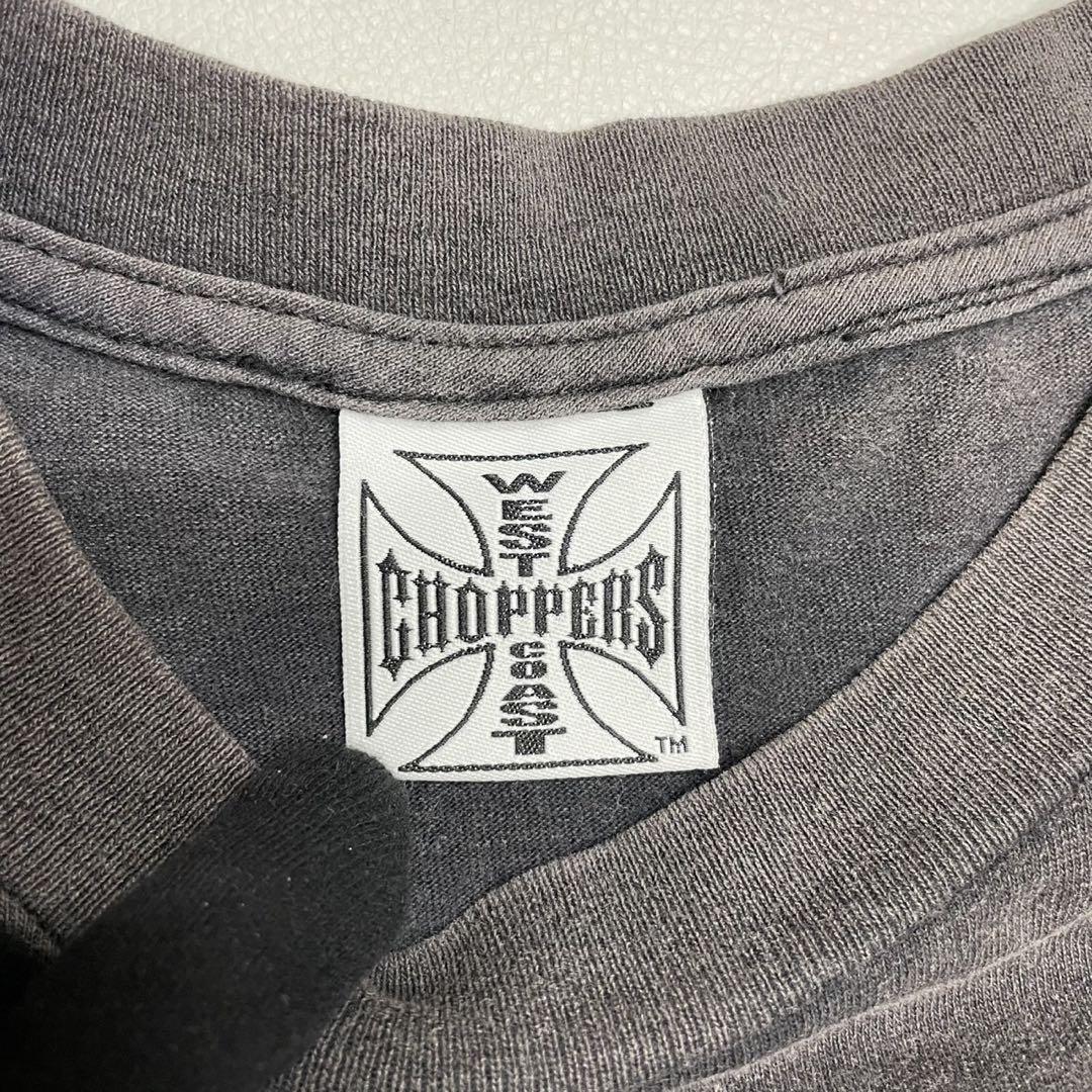鬼フェード 90s WEST COAST CHOPPERS ロンT 袖プリント メンズ