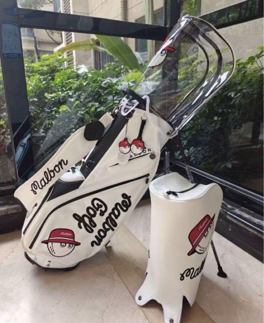 マルボンゴルフ キャディバッグ 男女兼用 白 マルボン Malbon golf