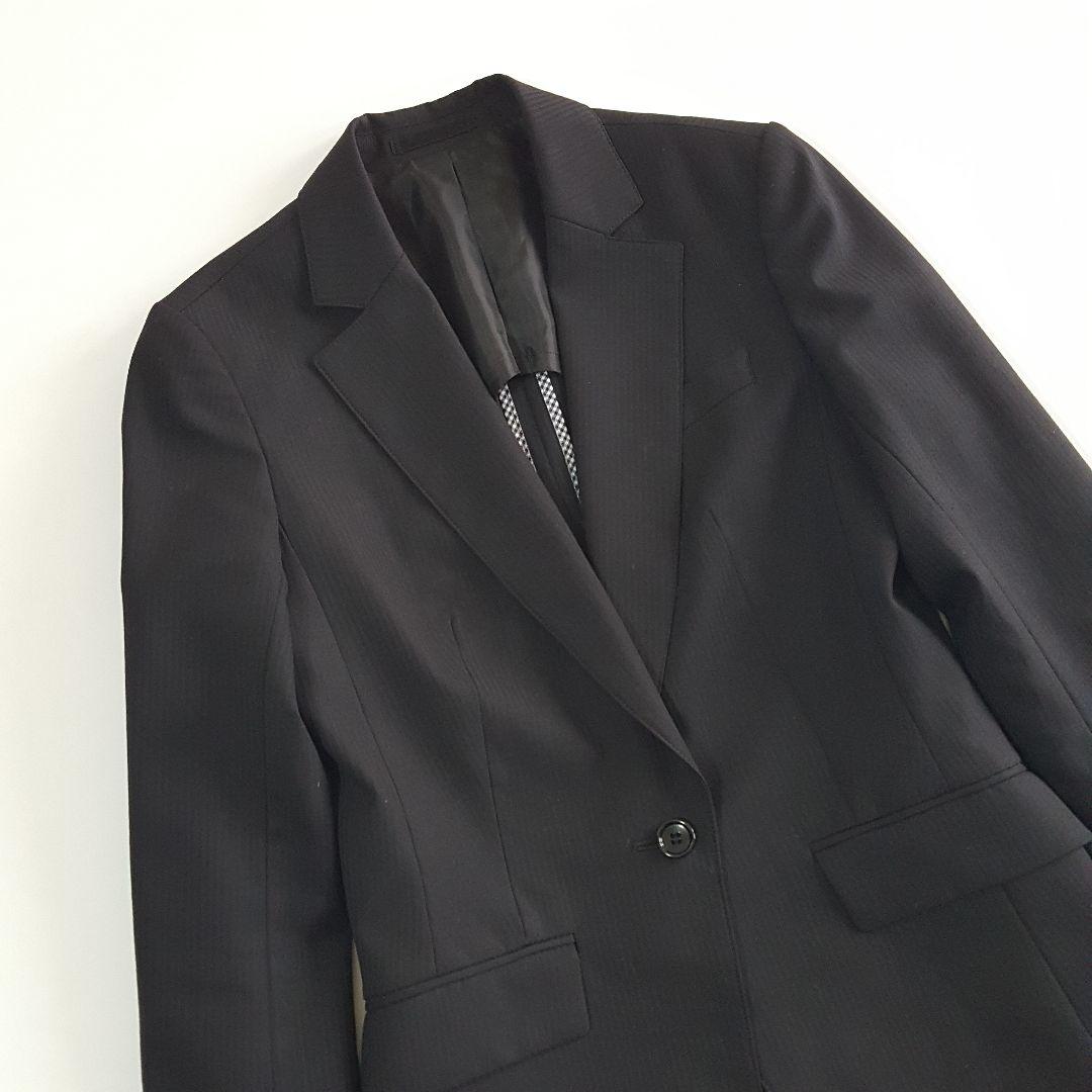 極美品　スーツセレクト　レディース　ビジネス　パンツスーツ　上下セット　黒　7号