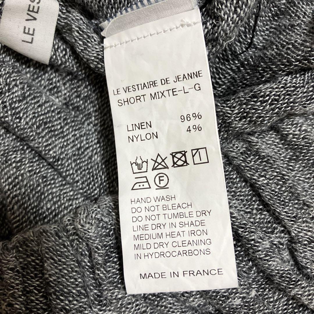 Bshop 麻フレアハーフパンツ レディース