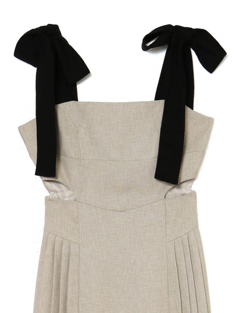 新品未使用 【andmary】 Ann ribbon pleats dress