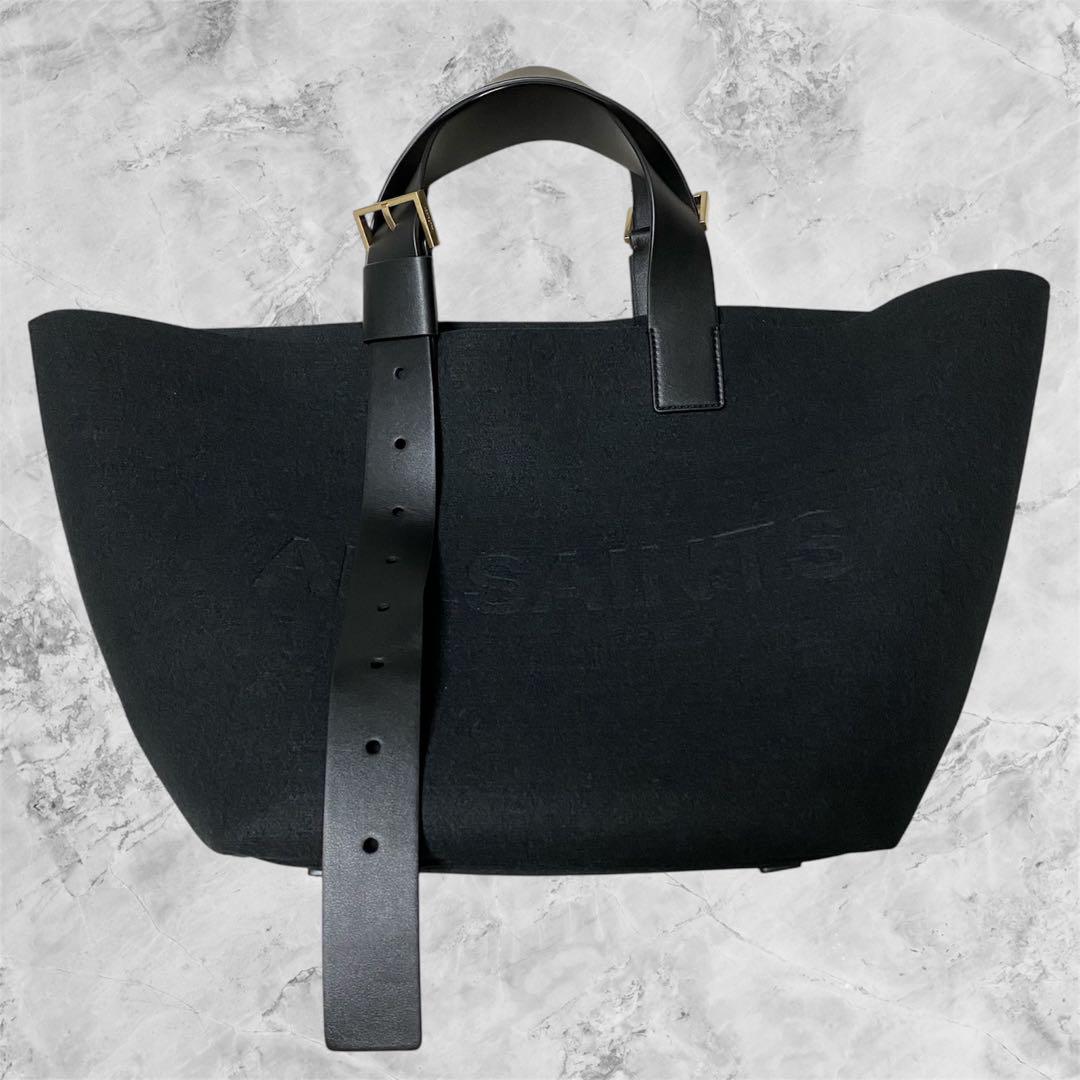 ALLSAINTS ANIK SPACIOUS フェルト ロゴ トートバッグ ✨