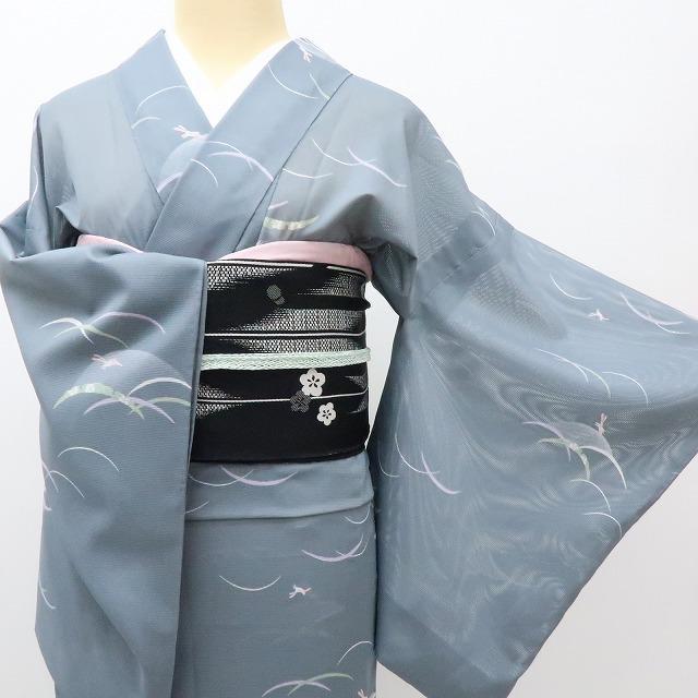 Y2930◆美品 洗える夏着物 絽 うさぎ 小紋 着物