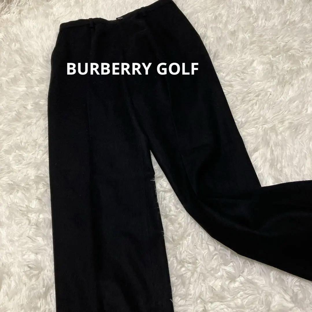 【美品】BURBERRY　GOLF　レディース　スラックス　11号 BURBERRY GOLF レディースパンツ 羊毛99% 黒色 11号 美品