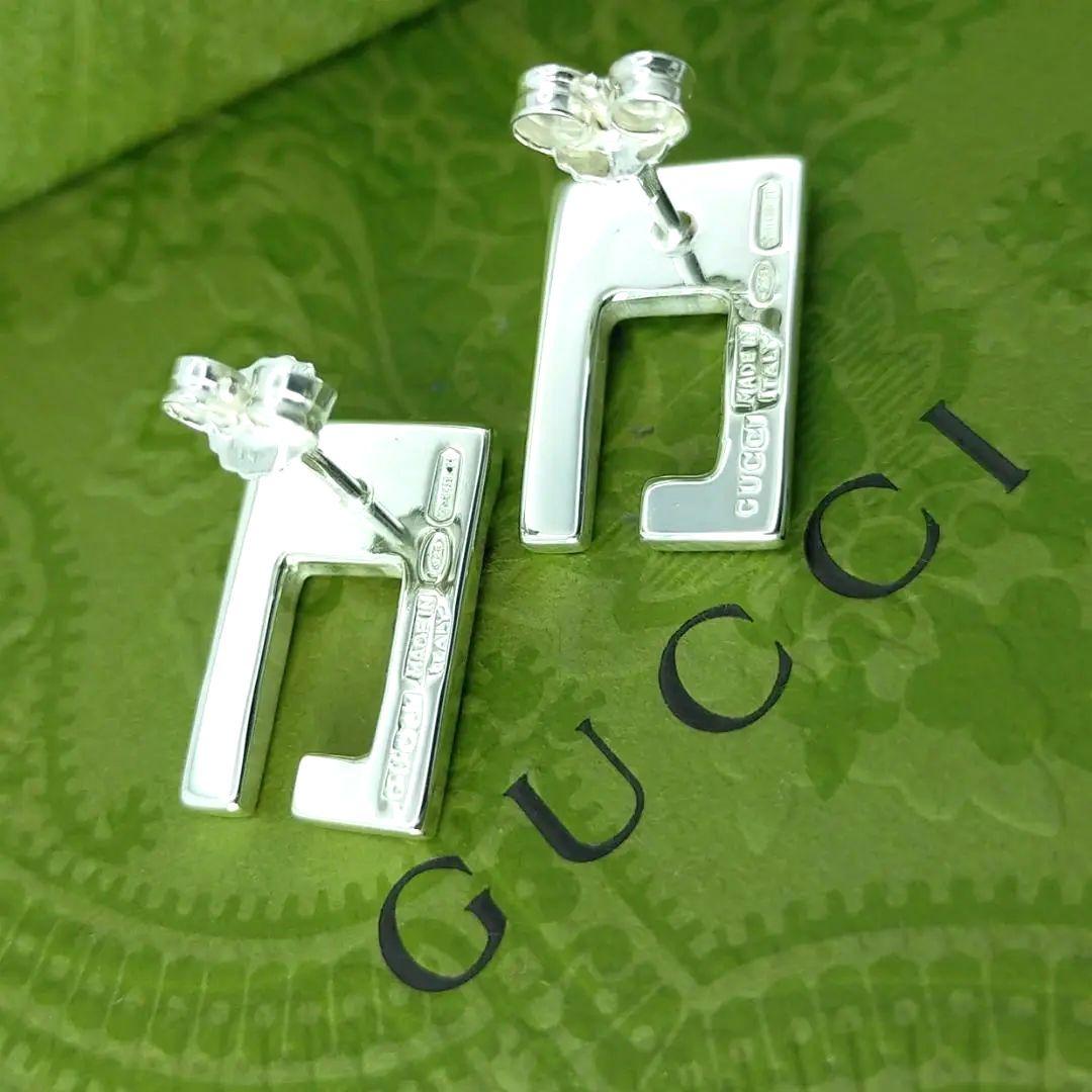 激安直営店 ☆初売☆【GUCCI】オールドグッチ Gロゴ スクエア ピアス 1615 アクセサリー
