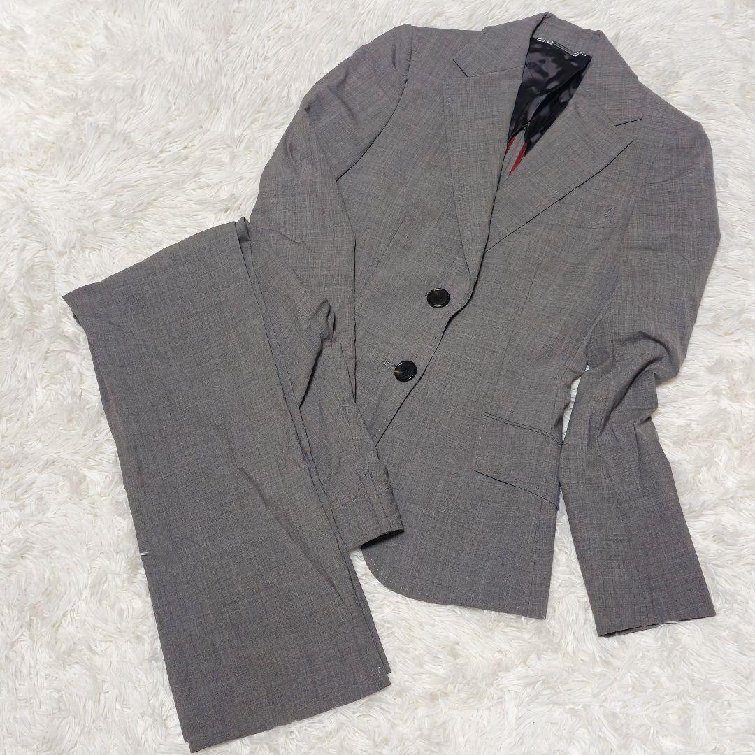 BURBERRY バーバリー パンツスーツ ロゴボタン 総柄 グレー 38