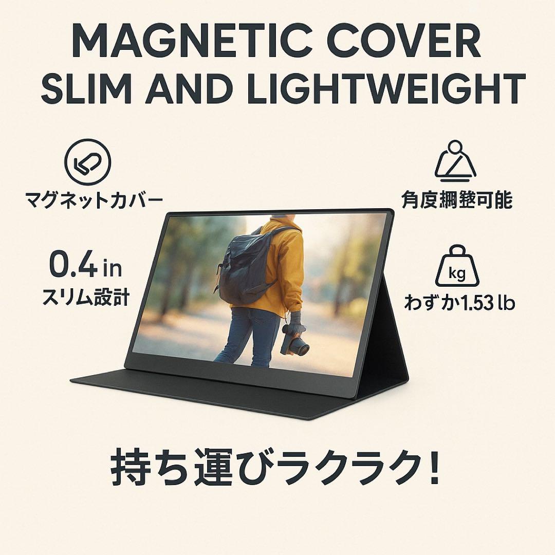WUAWE 15.6インチ ポータブルモニターモバイルモニター新品未使用