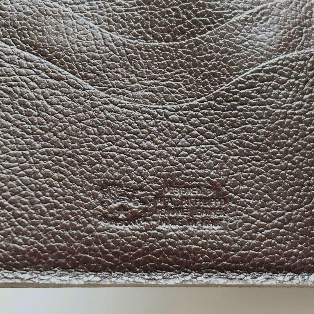 IL BISONTE イルビゾンテ 二つ折り財布 折財布 がま口付き ブラウン