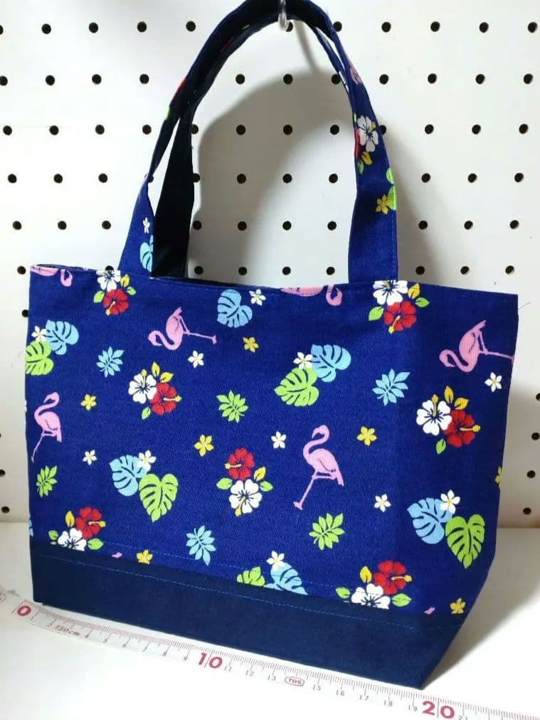 トートバッグ サブバッグ ランチ リバーシブル ハワイ かめ ホヌ ハンドメイド