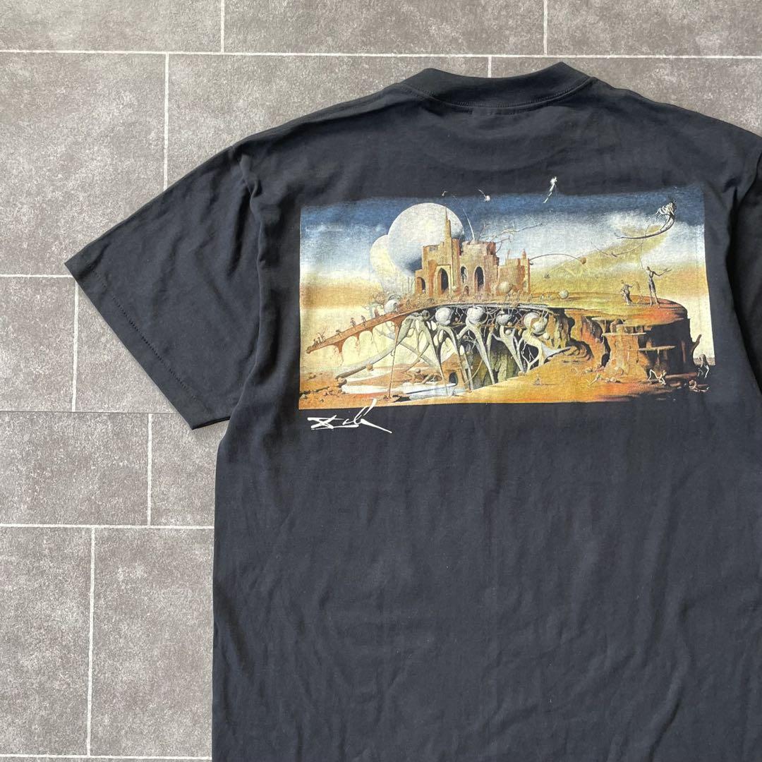 美品markaマーカ×サルバドールダリ『ダンサー/スカル』長袖Tシャツ黒3 90's Salvador Dali Skull Tee - Spring Store by rightyright