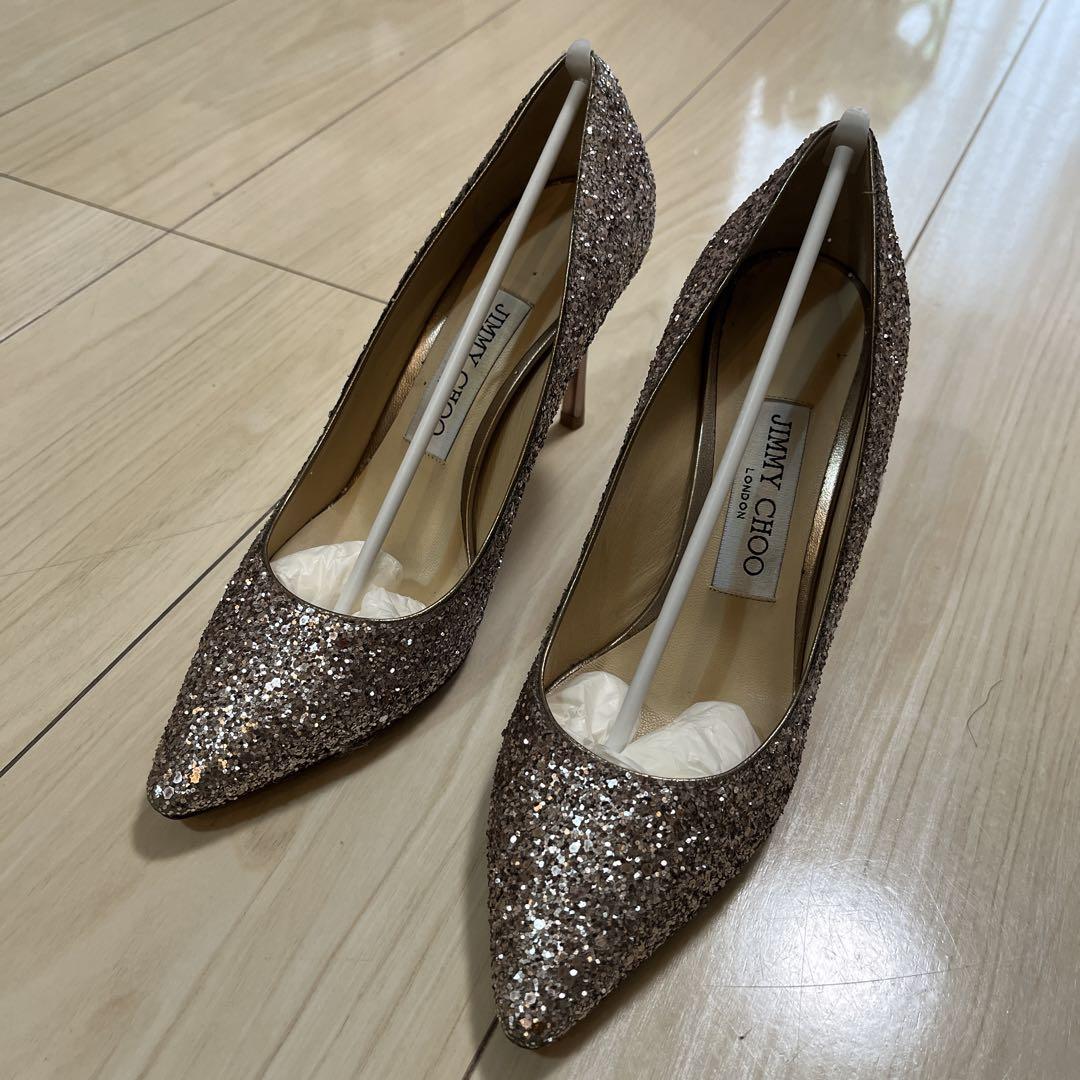 中古・古着通販】JIMMY CHOO (ジミーチュウ) グリッターパンプス