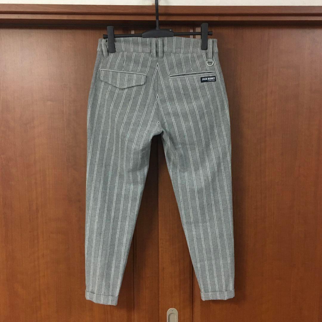 美品　ジャックバニー　秋冬用　ストレッチパンツ　１　グレー　パーリーゲイツ