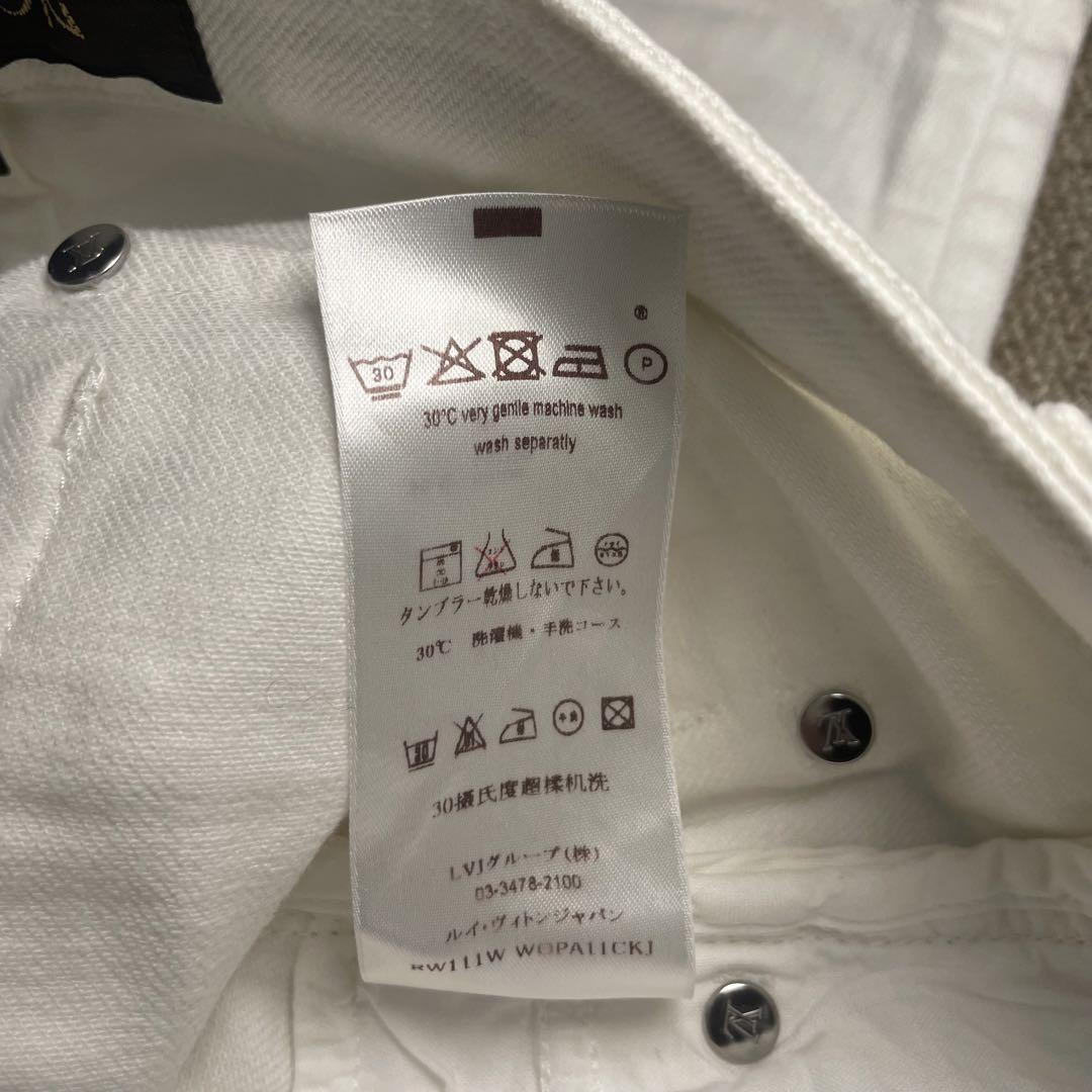 LOUISVUITTON ルイヴィトン クロップドデニムパンツ ホワイト LOUISVUITTON ルイヴィトン クロップドデニムパンツ ホワイト