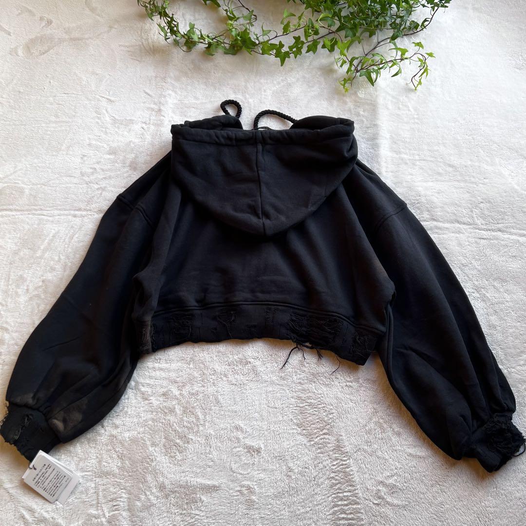 ETRE TOKYO 新品　ダメージ加工　ショートZIPフーディー　Ｆ