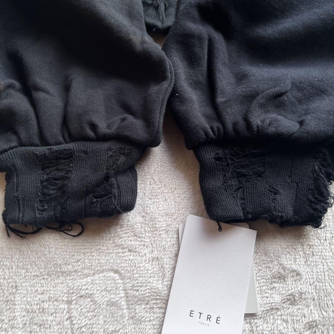 ETRE TOKYO 新品　ダメージ加工　ショートZIPフーディー　Ｆ