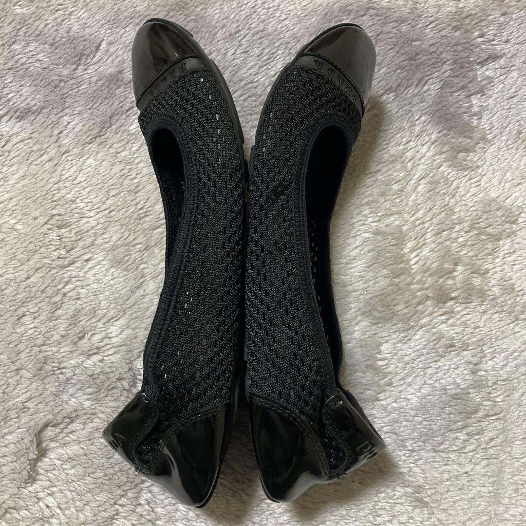 PRADAフラットシューズ黒35.5