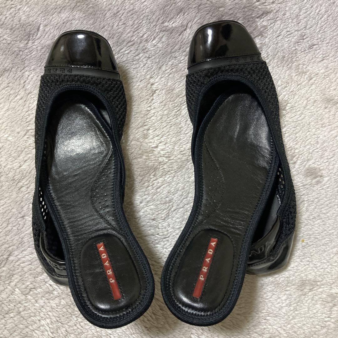 PRADAフラットシューズ黒35.5
