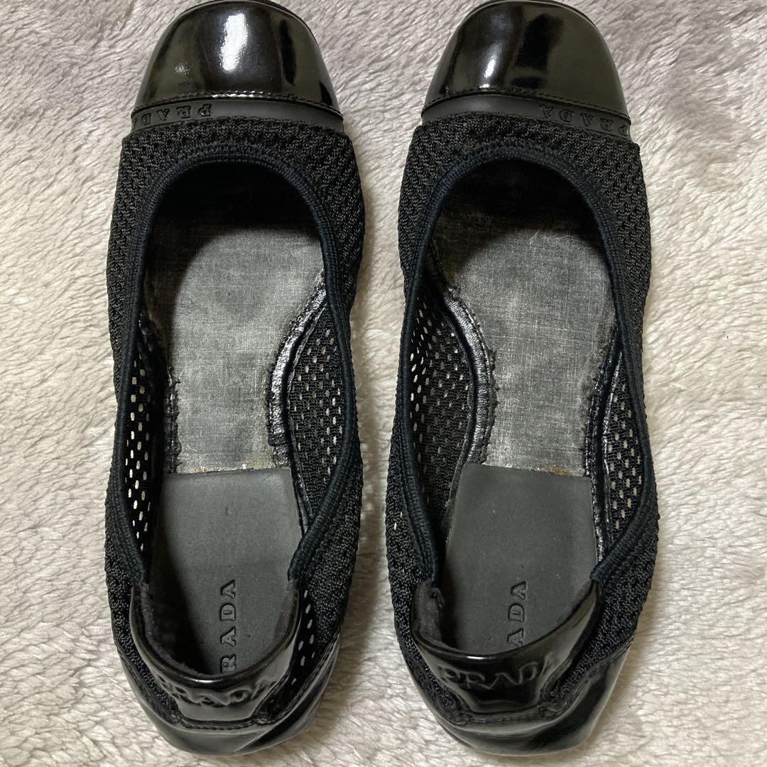 PRADAフラットシューズ黒35.5