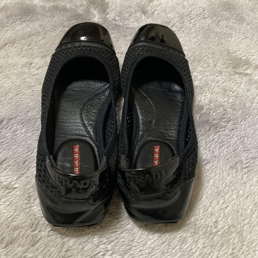 PRADAフラットシューズ黒35.5