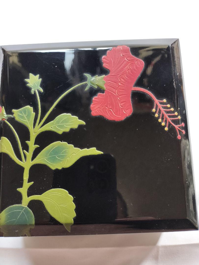 花柄重箱 漆器