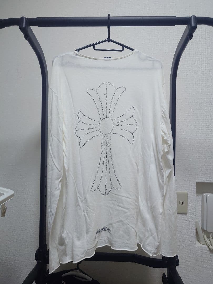 Chrome Hearts ホワイト クロスモチーフ 長袖カットソーS CHROME HEARTS