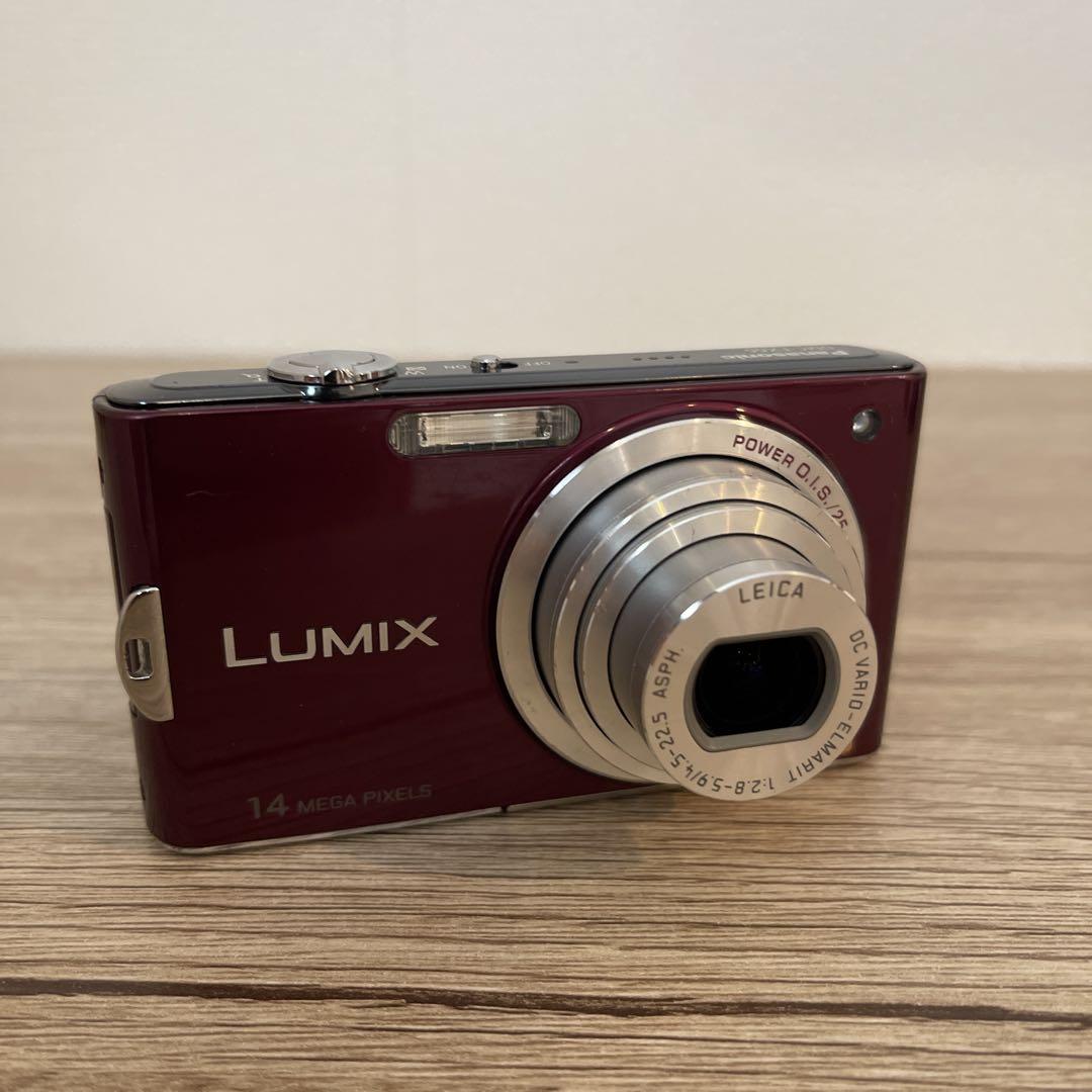 3231 Panasonic LUMIX FX66 ワインレッド デジカメ