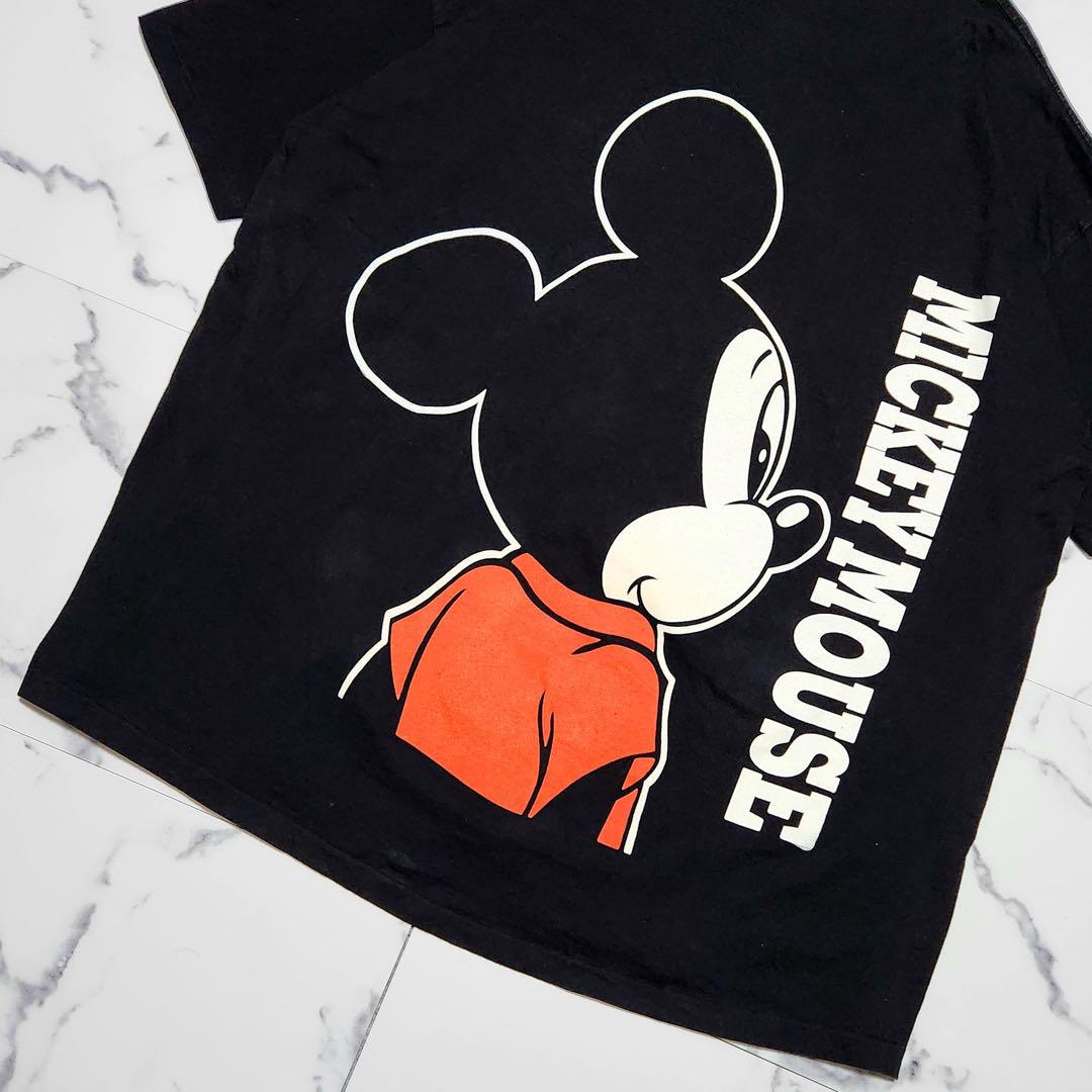 DISNEY ヴィンテージ Tシャツ 両面大判プリント 90s USA フェード