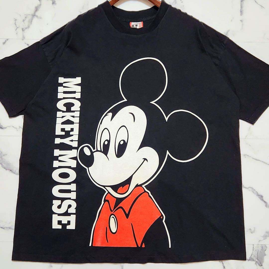 DISNEY ヴィンテージ Tシャツ 両面大判プリント 90s USA フェード