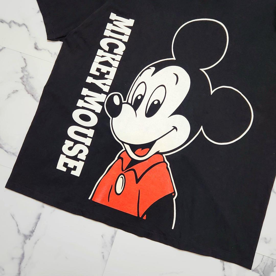 DISNEY ヴィンテージ Tシャツ 両面大判プリント 90s USA フェード