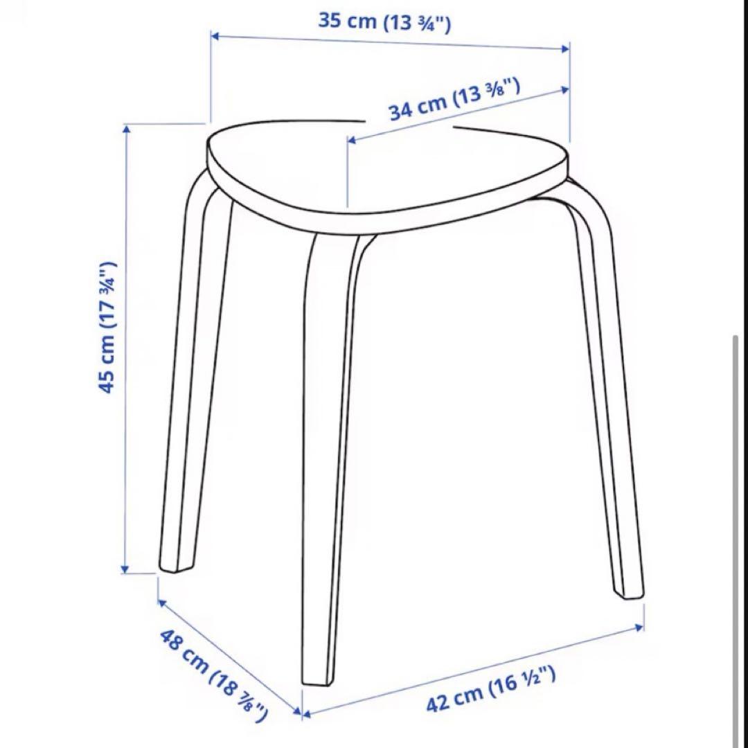 【廃盤カラー】　IKEA イケア　KYRRE シルレ　スツール　バーチ材　椅子